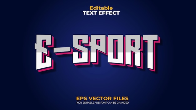 Efecto de texto editable para deportes EPS
