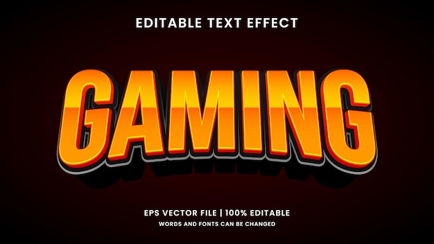 Vector efecto de texto editable para deportes de juego 3d