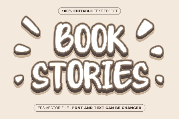 efecto de texto editable para el día del libro