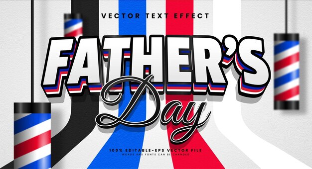 Efecto de texto editable del día del padre adecuado para celebrar el evento del día del padre