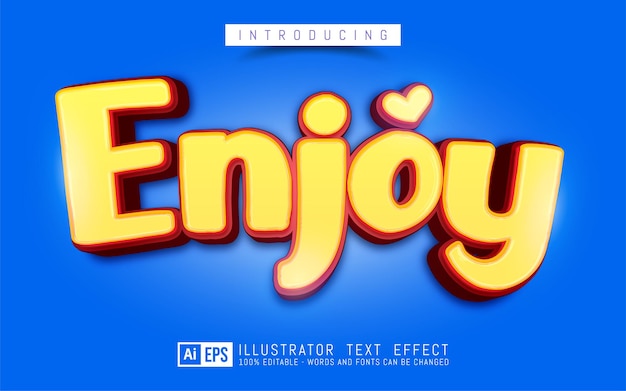 Efecto de texto editable: disfrute del concepto de estilo de texto 3d