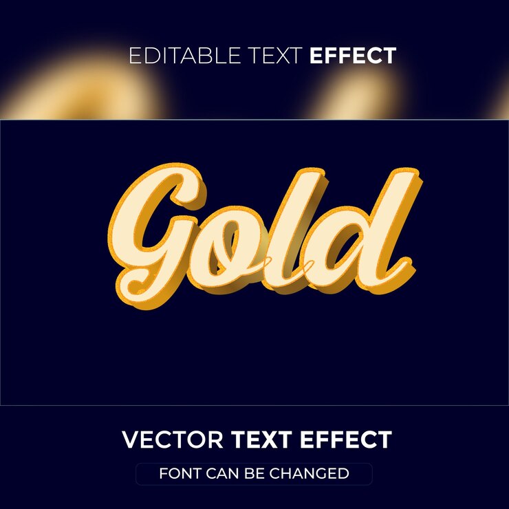 Vector efecto de texto editable dorado vector premium