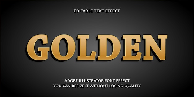 Efecto de texto editable dorado