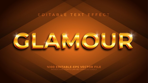 Vector efecto de texto editable dorado