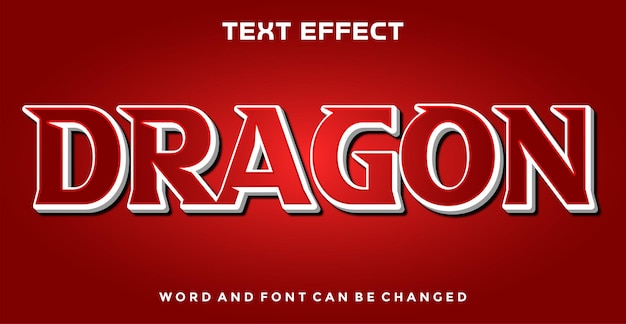 Efecto de texto editable del dragón