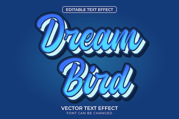 Efecto de texto editable Dream Bird