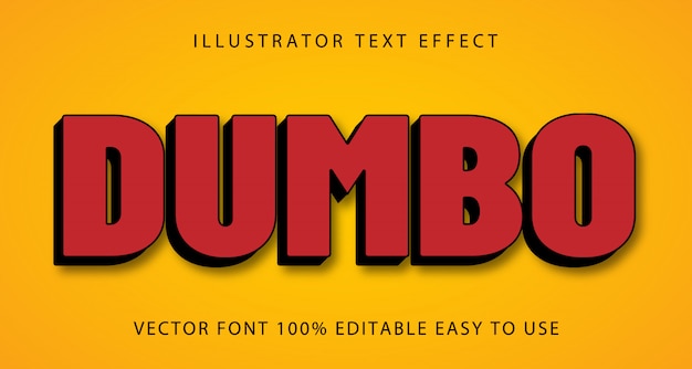 Efecto de texto editable Dumbo