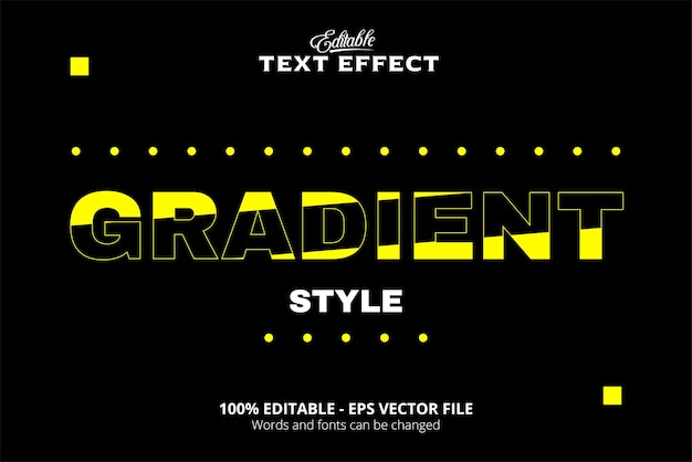 Vector efecto de texto editable efecto de texto degradado