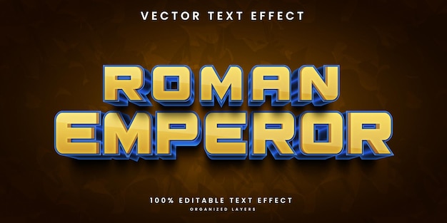 Efecto de texto editable del emperador romano