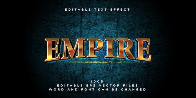 Vector efecto de texto editable empire