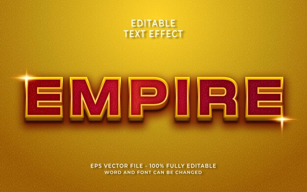 Efecto de texto editable Empire