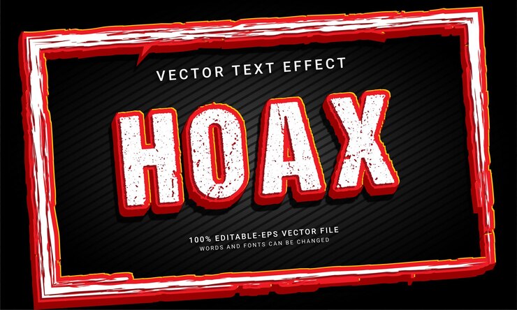 Vector efecto de texto editable de engaño