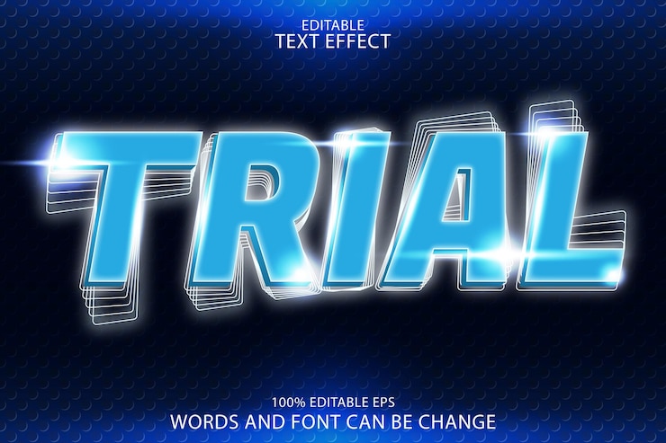 Vector efecto de texto editable de ensayo en relieve estilo moderno