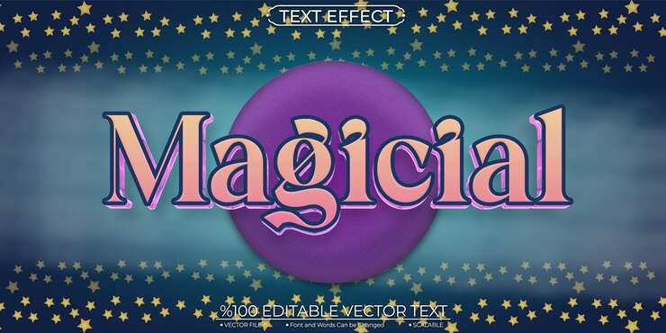 Vector efecto de texto editable y escalable