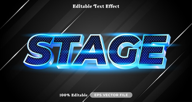 Efecto de texto editable para el escenario color moderno vibrante efecto de estilo de texto brillante archivo vectorial de fuentes editables