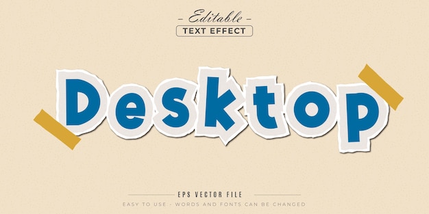 Efecto de texto editable para el escritorio
