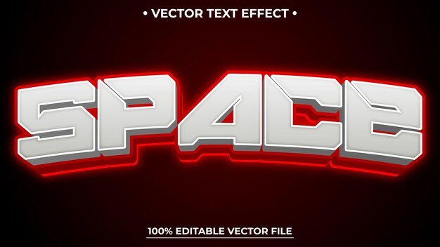Efecto de texto editable en espacio 3D adecuado para el tema de la tecnología digital