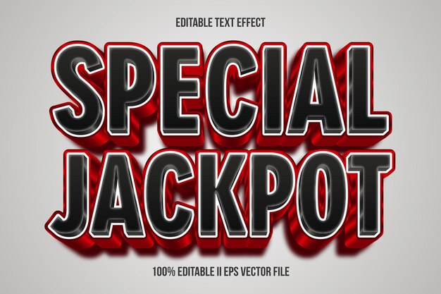 Efecto de texto editable especial de Jackpot Estilo de gradiente de relieve en 3D