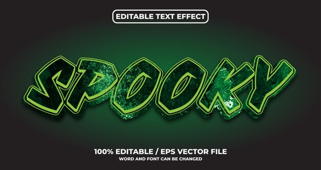 Efecto de texto editable espeluznante