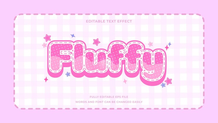 Vector efecto de texto editable esponjoso
