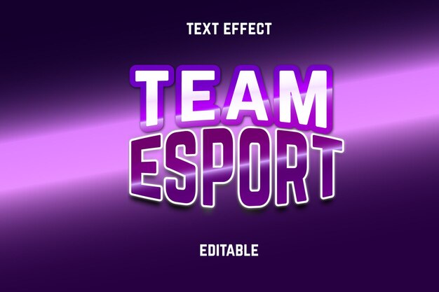 Efecto de texto editable de esport