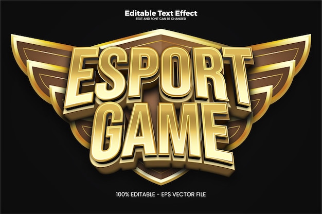 Efecto de texto editable de Esports Game en estilo de tendencia moderna