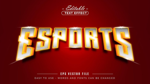 Efecto de texto editable de esports