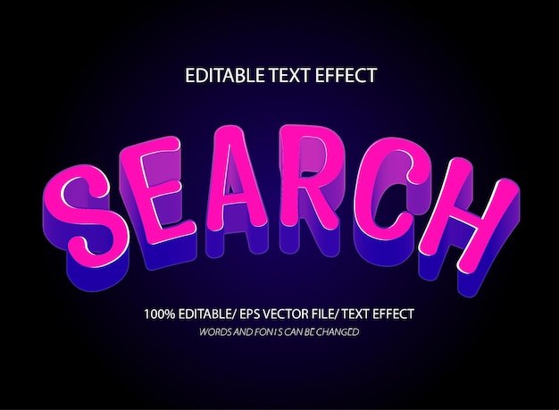 Efecto de texto editable de estilo 3D derecho
