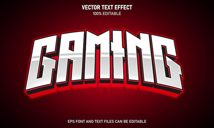 Vector efecto de texto editable de estilo 3d para juegos