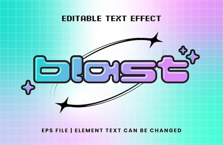 Vector efecto de texto editable con estilo 3d y2k y efecto de burbuja con brillo