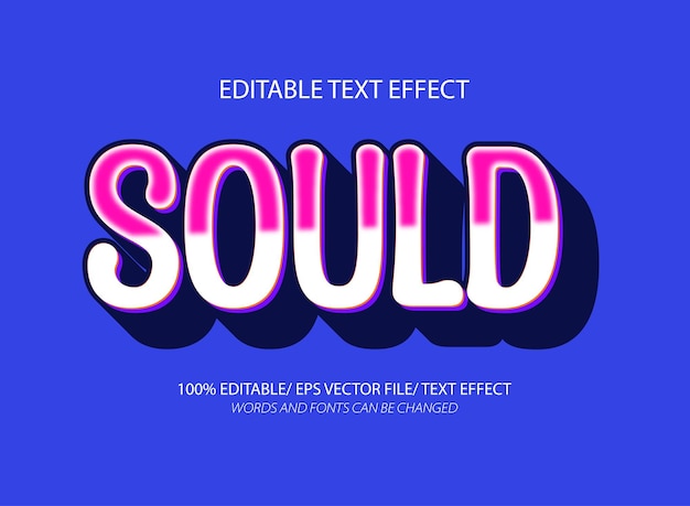 Efecto de texto editable de estilo 3D
