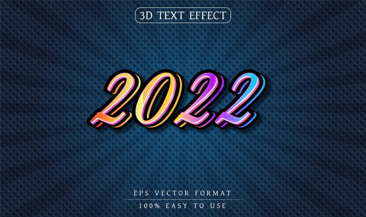 Vector efecto de texto editable estilo alfabeto 3d