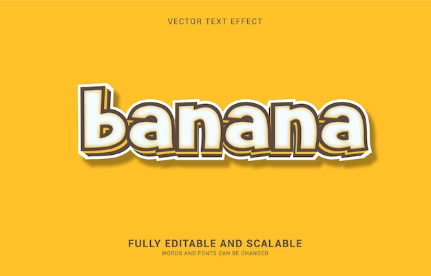 Efecto de texto editable, el estilo banana se puede usar para hacer título