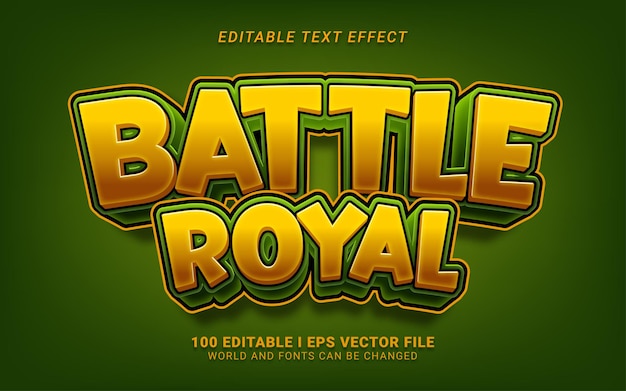 Efecto de texto editable estilo battle royal 3d