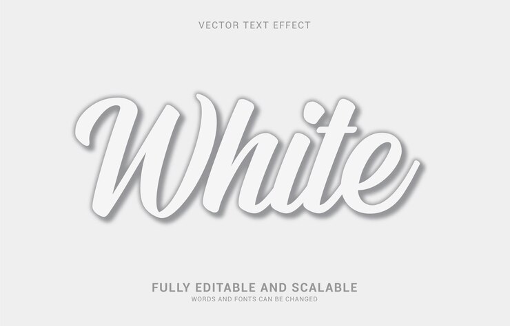 Efecto de texto editable El estilo blanco se puede usar para hacer Título