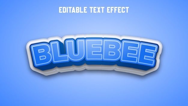 Efecto de texto editable con estilo bluebee