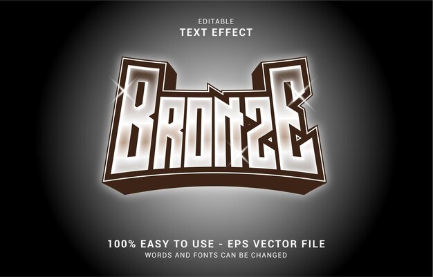 Efecto de texto editable, el estilo Bronce se puede usar para hacer Título