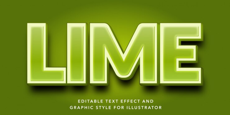 Vector efecto de texto editable de estilo carta lima