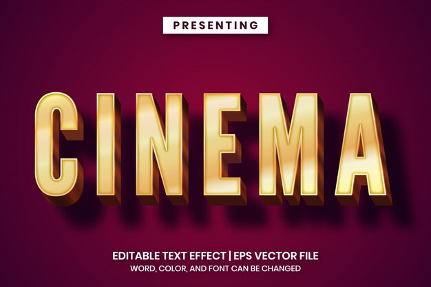 Efecto de texto editable - estilo cine retro