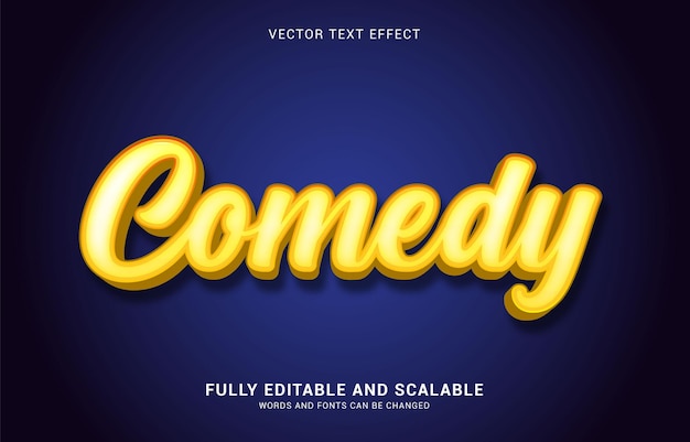 Efecto de texto editable El estilo de comedia se puede usar para hacer Título