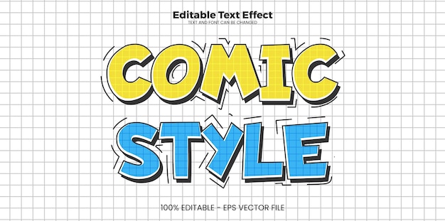 Efecto de texto editable de estilo cómico en estilo de tendencia moderna