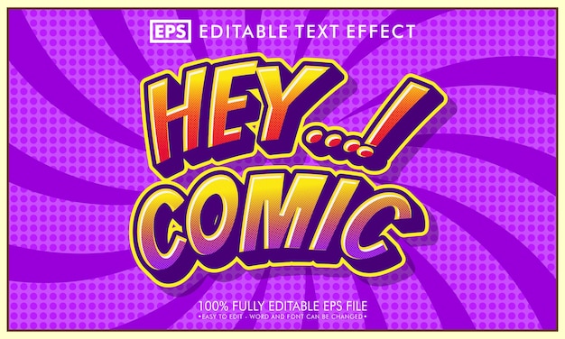 efecto de texto editable en estilo cómico