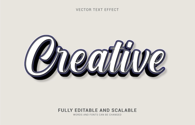 Efecto de texto editable el estilo creativo se puede usar para hacer título