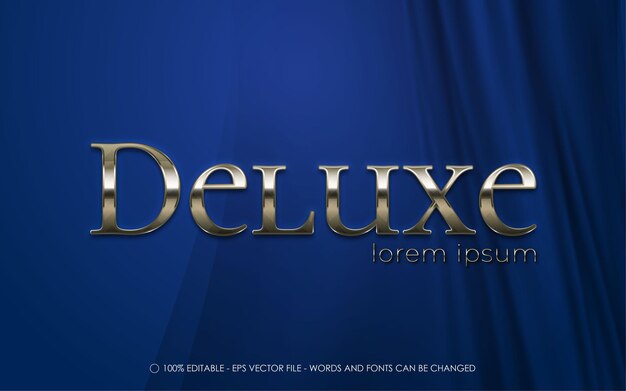 Efecto de texto editable, estilo Deluxe