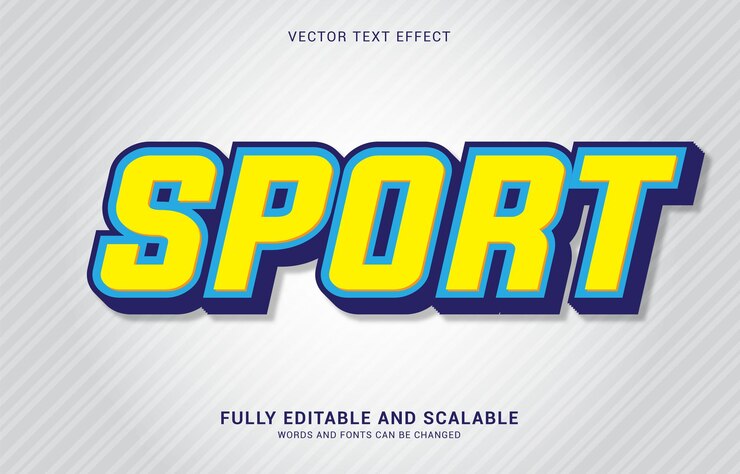 Vector efecto de texto editable el estilo deportivo se puede usar para hacer título