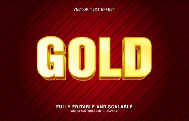 Efecto de texto editable El estilo dorado se puede usar para hacer Título
