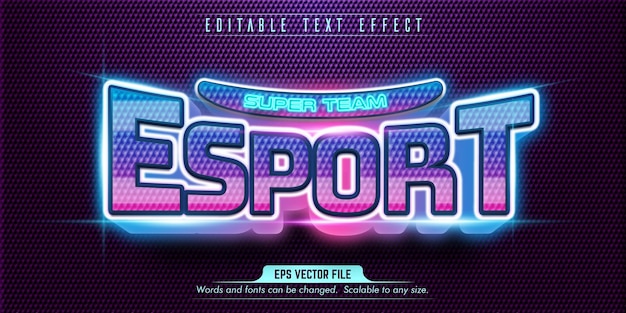 Efecto de texto editable estilo esport