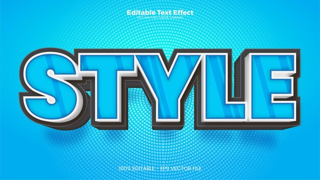 Efecto de texto editable de estilo en estilo de tendencia moderna