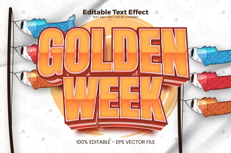Vector efecto de texto editable en el estilo de eventos de japón