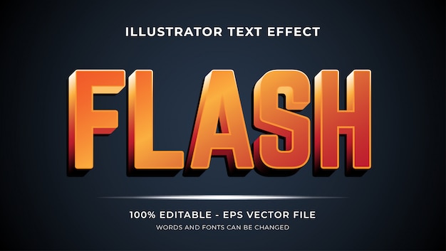 Efecto de texto editable: estilo flash